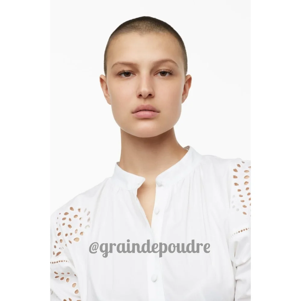 Rare! Zara Limited Edition Cotton Poplin Embroidered Eyelet Lace Hi Lo Dress L - Picture 3 of 5